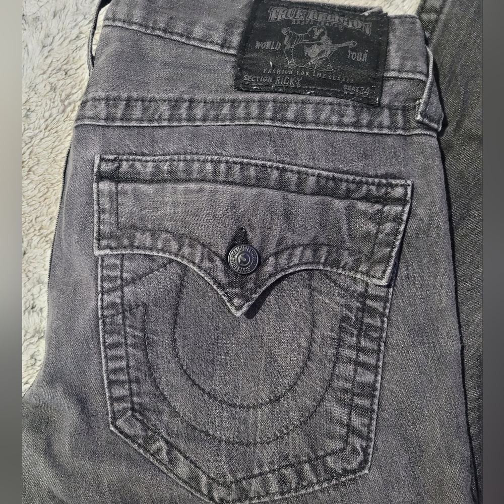 True Religion Dark Gray Jeans - Ricky - Picture 4 of 5